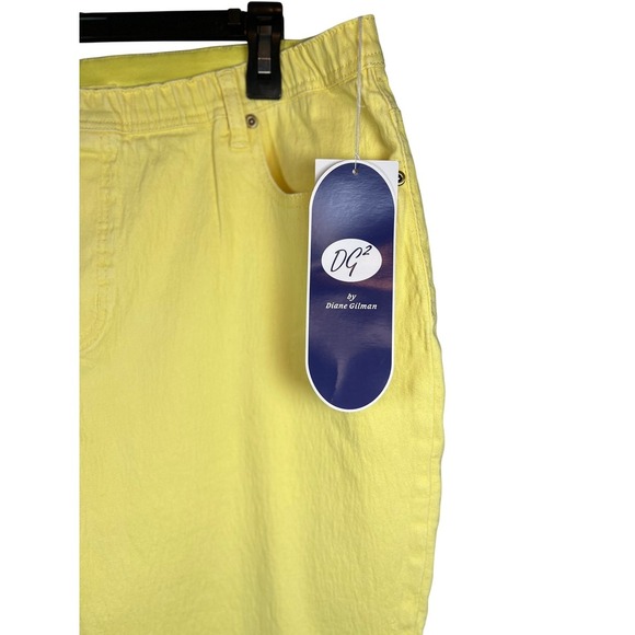 NWT DG2 Diane Gilman Pull On Pants, Yellow, Size XL - Picture 6 of 9